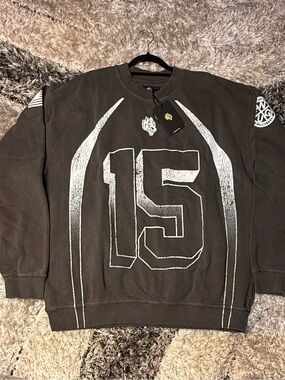 Darc Sport Game Time London Gray Crewneck Sweatshirt XL oversized NWT